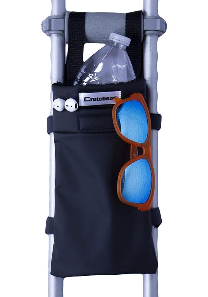 Crutcheze Original Crutch Bag - Lightweight and Washable Storage Pouch for Underarm Crutches with Velcro Straps - Image 1
